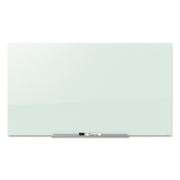 Quartet InvisaMount Glass Marker Board, Frameless, 85" x 48", White Surface G8548IMW Zoro